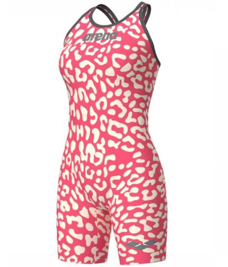 Arena Carbon Air2 strój startowy kneeskin Leopard Geranium OB edycja limitowana