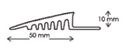 PLASTEX HERONRIB PVC KRAWĘDŹ ROLKA 5 CM x 10,1 M